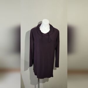 Sun Kim Purple Cowl Neck Joann Tunic